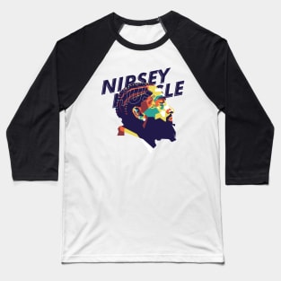 Tribute Nipsey Hussle on WPAP art Baseball T-Shirt